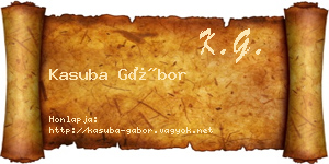 Kasuba Gábor névjegykártya