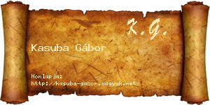 Kasuba Gábor névjegykártya